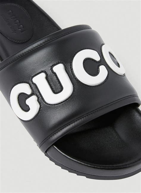 gucci logo slides|thick gucci slides.